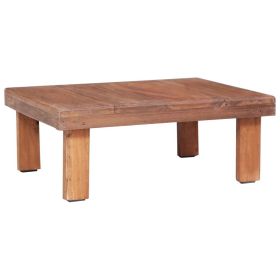 Coffee Table 23.6"x17.7"x9.1" Solid Mahogany Wood