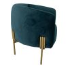 Navy Teal and Gold Sofa Chair