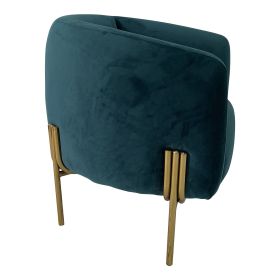Navy Teal and Gold Sofa Chair