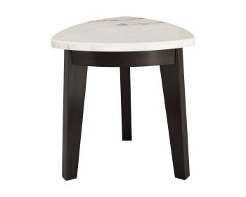 Francis - White Marble Top End Table - White