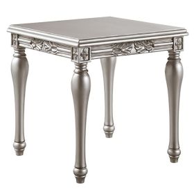Platinum End Table with Turned Leg