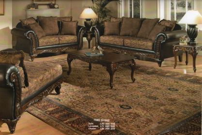 3Pc Dark Cherry Finish Coffee & End Table Set