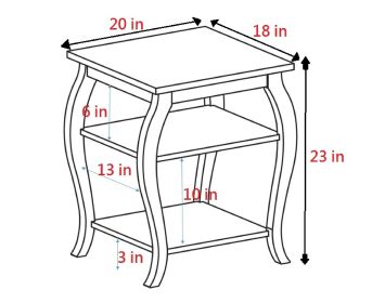 ACME Becci End Table in Teal 82832