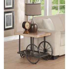 ACME Francie End Table in Oak & Antique Gray 82862