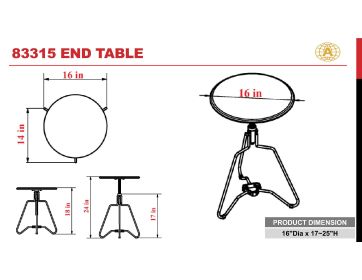 ACME Sada End Table in Espresso & Sandy Black 83315
