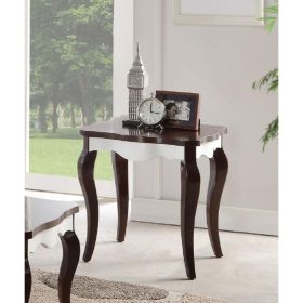 ACME Mathias End Table in Walnut & White 80682