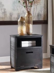 ACME Kamilia End Table, Antique Black 85967