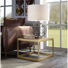 Retro Brown End Table with Open Base
