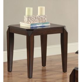 Walnut End Table with Tapered Leg