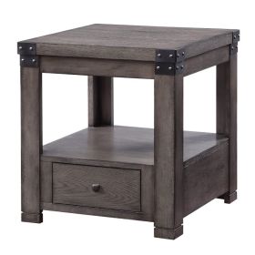 Ash Grey End Table with Square Leg