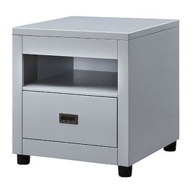 Dove Grey Storage End Table