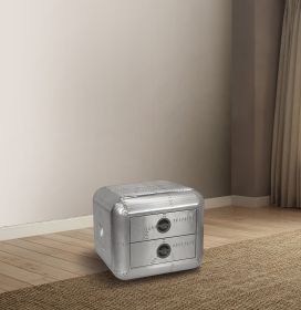Aluminum 2-Drawer End Table