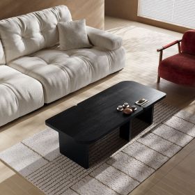 TOVA 54" Modern Minimalist Thick High-strength MDF Coffee Table, Combined Tea Table for Living Room, Office, Den, Dark oak