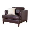 Aspen Brown Top Grain Leather Chair