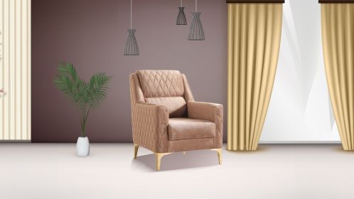 Luna Modern Style Chair in Copper