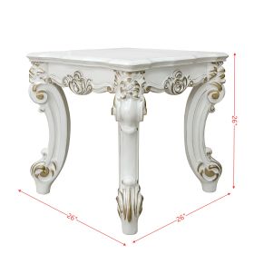 ACME Vendom II End table, Antique Pearl Finish LV01333