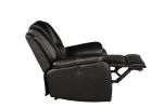 Hong Kong Power Reclining Chair made with Faux Leather in Black