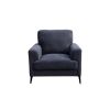 Jackson 37" Black Chenille Chair with Black Metal Legs