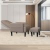 Redde Boo brown living room sofa single chair and ottoman