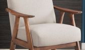 Contemporary Design 1pc Counter Height Chair Stylish Durable Wooden Brown Fabric Upholstery Cushioned Seat Backrest Home Furniture