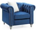 Glory Furniture Raisa G861A-C Chair , NAVY BLUE