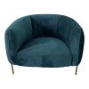 Navy Teal and Gold Sofa Chair