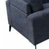 Jackson 37" Black Chenille Chair with Black Metal Legs
