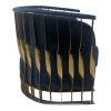 Navy Blue and Gold Sofa Chair