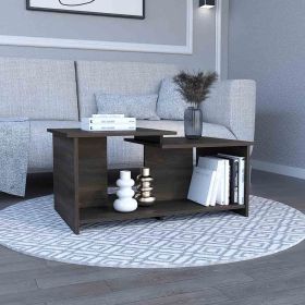 Wema 3 Coffee Table, Lower Open Shelf -Espresso (Color: as Pic)