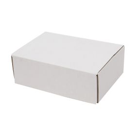 50 Corrugated Paper Boxes White Outside and Yellow Inside (size: 6x4x2")