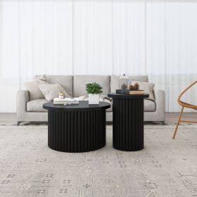 Coffee Table Set of 2 ,Round Coffee Table,Modern Side Tables Accent End Table for Living Room ,Apartment (Color: as Pic)